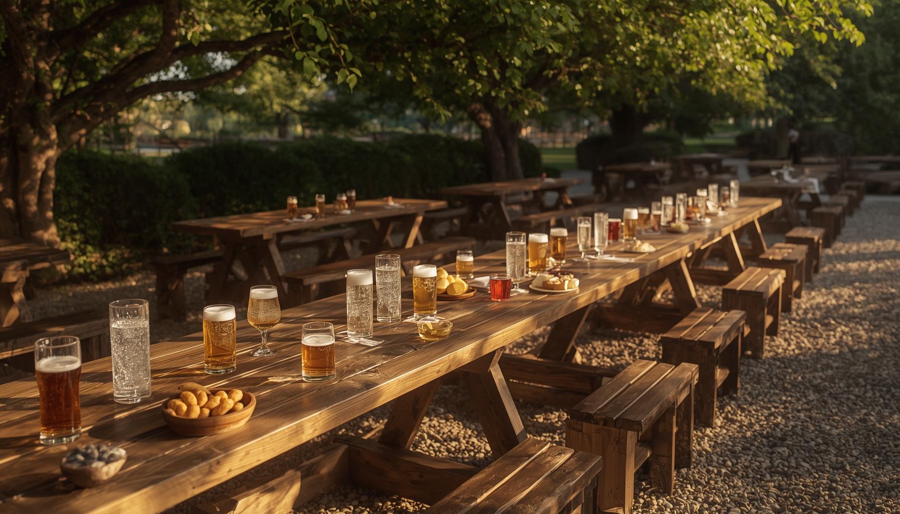 Auswahl an Bieren, Pairings und alkoholfreien Drinks